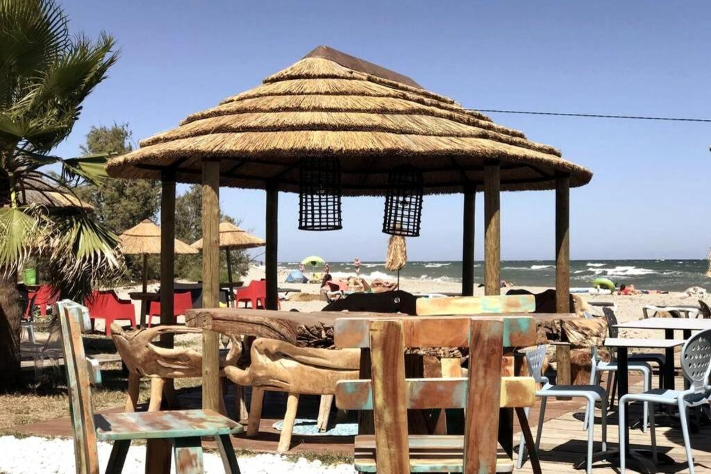 Marine De Bravone T2 Terrasse Front De Mer - Plage Pieds Dans L'Eau - Clim - Piscine - Wifi Linguizzetta Екстериор снимка